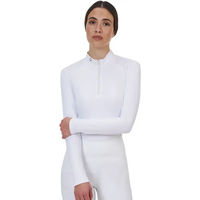 Produktbild von Equestro Ridertechnology Turnier-Poloshirt für Damen in Weiß Größe M
