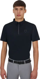 Produktbild von Equestro Ridertechnology Turnier-Poloshirt für Herren in Schwarz Größe S