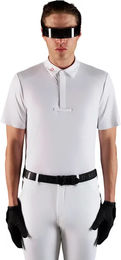 Produktbild von Equestro Ridertechnology Turnier-Poloshirt für Herren in Weiß Größe S