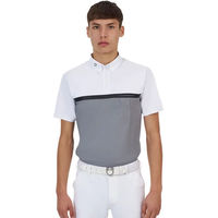 Produktbild von Equestro Ridertechnology Turnier-Poloshirt für Herren in Weiß oder Grau Größe XXL