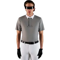Produktbild von Equestro Ridertechnology Turnier-Poloshirt Reitshirt für Herren in Grau Größe L