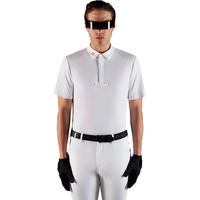 Produktbild von Equestro Ridertechnology Turnier-Poloshirt Reitshirt für Herren in Weiß Größe M