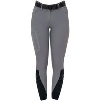 Produktbild von Equestro Ridertechnology Turnierhose Damen mit Mid Grip Silikon in Grau