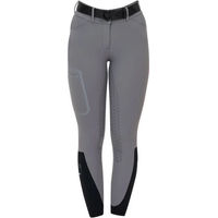 Produktbild von Equestro Ridertechnology Turnierhose Full Grip Reithose Damen Grau mit Silikon