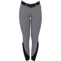 Produktbild von Equestro Ridertechnology Turnierhose Mid Grip Reithose Damen Grau Größe 36
