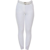 Produktbild von Equestro Ridertechnology Turnierhose Mid Grip Reithose Damen Weiß Größe 38