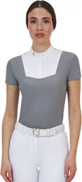 Produktbild von Equestro Ridertechnology Turnierpolo Damen Grau Größe L