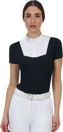 Produktbild von Equestro Ridertechnology Turnierpolo Damen Schwarz Größe L