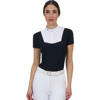 Produktbild von Equestro Ridertechnology Turnierpolo Damen Schwarz Größe S