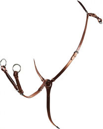 Produktbild von Equestro Roxane Lederhalsband mit Y-Gabel in Braun für Pferde