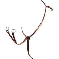 Produktbild von Equestro Roxane Lederhalsband mit Y-Gabel in Braun für Pferde