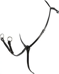 Produktbild von Equestro Roxane Lederhalsband mit Y-Gabel in Schwarz