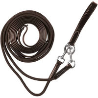 Produktbild von Equestro Rückholhaken für Pferde aus Nylon und Leder in Braun
