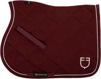 EQUESTRO Satteldecke aus Baumwolle für Pferde in Rot für Warmblut/WB – Bild 1 von 5