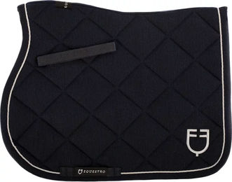 Produktbild von Equestro Satteldecke aus Baumwolle mit Borte und Logo für Pferde