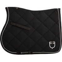 Produktbild von Equestro Satteldecke aus Baumwolle mit Logo in Schwarz für Warmblut Pferde - 1 Stk.