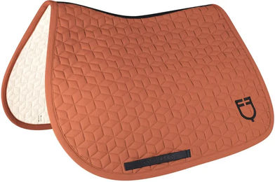 Produktbild von Equestro Satteldecke Cube Quilting für Pferde in Rot-Orange für Vollblut