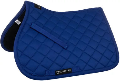 Produktbild von Equestro Satteldecke für Pferde aus Baumwolle Blau Größe M