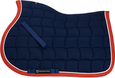 Produktbild von Equestro Satteldecke für Pferde aus Baumwolle in Blau für Ponys