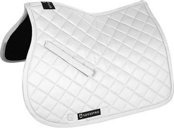 Produktbild von Equestro Satteldecke für Pferde aus Baumwolle in Weiß