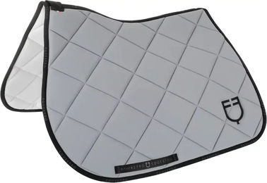 Equestro Satteldecke Modell GP mit Full-Logo Dunkelgrau für Warmblut und Vollblut – Bild 1 von 3