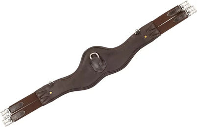 Equestro Sattelgurt aus Leder und Stahl in Braun 125 cm – Bild 1 von 1