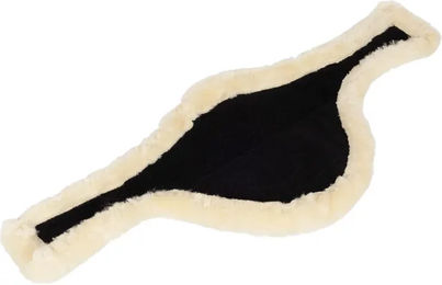Produktbild von Equestro Sattelgurt aus synthetischem Lammfell in Beige oder Schwarz