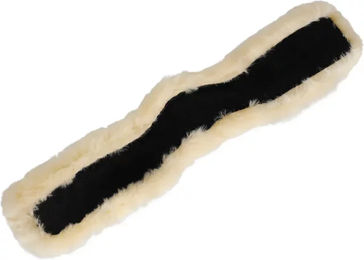 Produktbild von Equestro Sattelgurt aus synthetischem Schaffell in Schwarz 55 cm