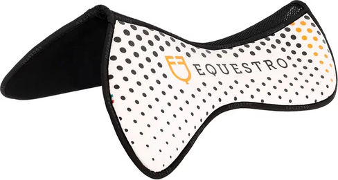 Equestro Sattelpad mit Memory Foam und SilikonGrip in Weiß – Bild 1 von 2