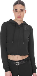 Equestro Scuba Cropped Full Zip Sweatshirt Damen Schwarz Größe L – Bild 1 von 7