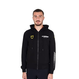 Equestro Scuderia Collection French Terry Full Zip Hoodie für Herren in Schwarz Größe M – Bild 1 von 6