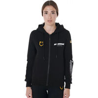 Produktbild von Equestro Scuderia Damen Full-Zip Fleece Sweatshirt mit Kapuze Schwarz Größe S