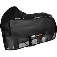 Produktbild von Equestro Scuderia Fliegendecke für Pferde aus Fleece in Schwarz