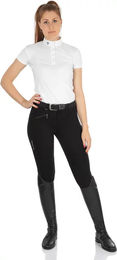 Equestro Selene Reithose Damen mit Kniebesatz aus Baumwolle Schwarz Größe 46 IT – Bild 1 von 4