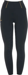 Equestro Slim Fit High Waist Reitleggings Damen Vollgrip Schwarz XL – Bild 1 von 2