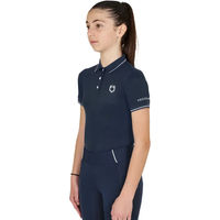 Produktbild von Equestro Slim Fit Reitpoloshirt für Kinder in Blau Größe 14 Jahre