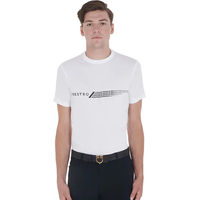 Produktbild von Equestro Slim Fit T-Shirt für Herren aus Baumwolle Weiß XXL