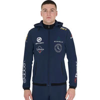 Produktbild von Equestro Softshell-Hoodie für Herren in Blau Größe L wasserabweisend