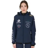 Produktbild von Equestro Softshell Reitjacke für Damen in Blau Größe XS wasserabweisend
