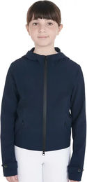 Produktbild von Equestro Softshell Reitjacke für Mädchen in Blau wasserdicht