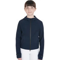 Produktbild von Equestro Softshell Reitjacke für Mädchen in Blau wasserdicht Größe 12 Jahre