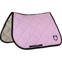 Produktbild von Equestro Spring-Sattelkissen für Pferde mit gesticktem Logo in Lila oder Rosa