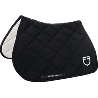 Produktbild von Equestro Spring-Sattelkissen für Pferde mit gesticktem Logo in Schwarz