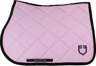 Produktbild von Equestro Spring-Sattelkissen mit gesticktem Logo für Pferde in Schwarz oder Rosa