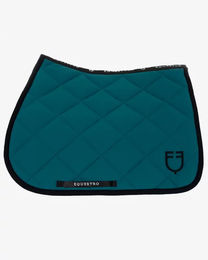 Produktbild von Equestro Spring-Sattelkissen mit gesticktem Logo in Grün Größe M