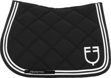 Produktbild von Equestro Springsattelunterlage doppelt gestreift in Schwarz