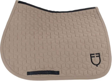 Equestro Springschabracke mit Cube-Steppung aus technischem Stoff in Beige und Braun – Bild 1 von 6