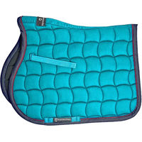 Produktbild von Equestro Sprungpolster aus Baumwolle mit kontrastierender Borte in Blau und Türkis