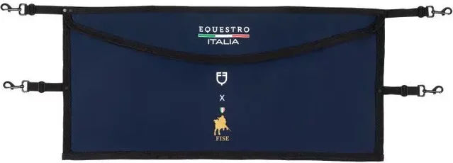 Produktbild von Equestro Stallzaun mit gesticktem Logo in Blau