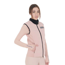 Equestro Steppweste Damen Winter Polyester Schwarz Rosa XL – Bild 1 von 3